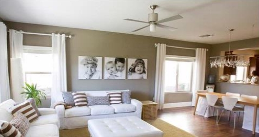 white color living room